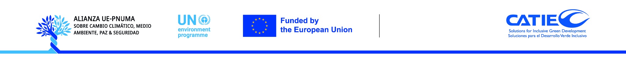 Alianza UE–PNUMA sobre cambio climático, medio ambiente, paz y seguridad; Programa de las Naciones Unidas para el Medio Ambiente; financiado por la Unión Europea; CATIE